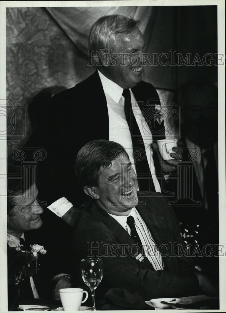 1993 Press Photo Governor Wiliam Weld Robert Crane John Silber - RSL43161 - Historic Images