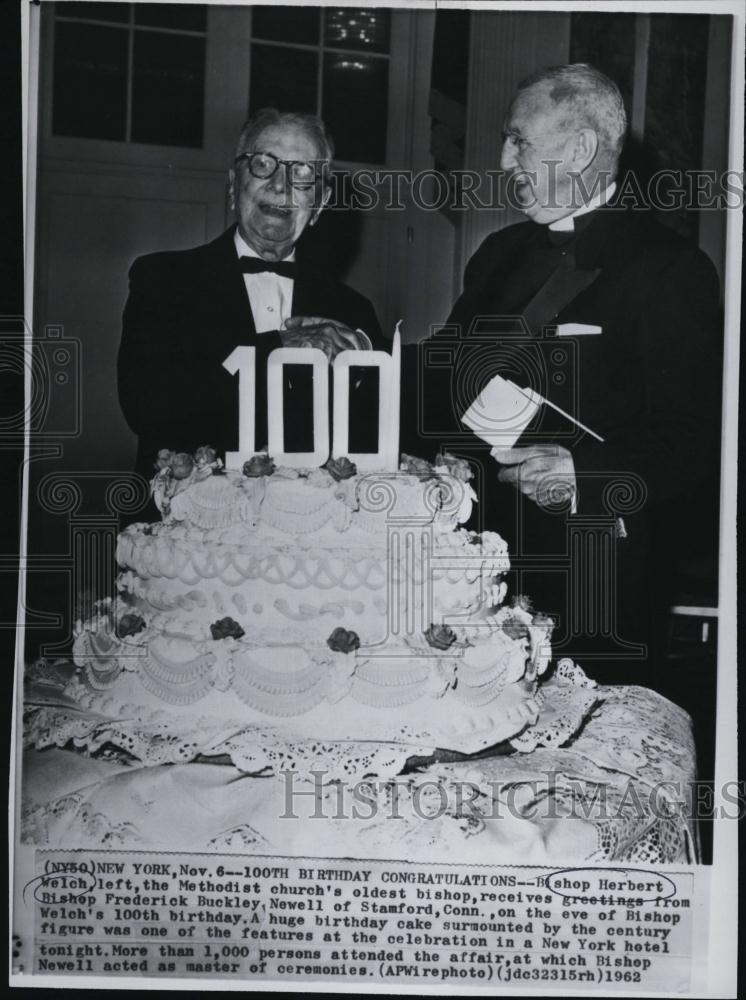 1962 Press Photo Bishop Herbert Welch on his 100th birthday - RSL43285 - Historic Images