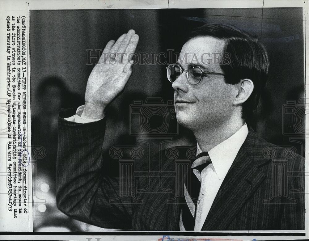 1973 Press Photo Robert Odle former director committee reelect President - Historic Images