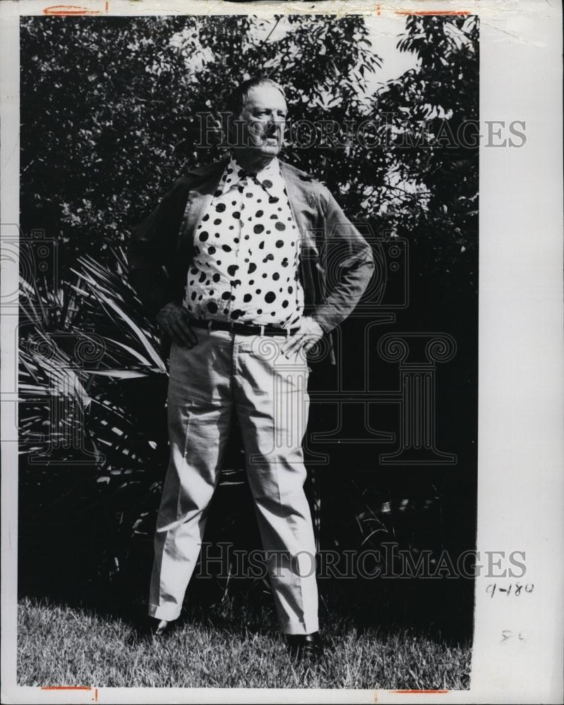 1975 Press Photo Erskine Caldwell, Author, Tobacco Road, God&#39;s Little Acre - Historic Images