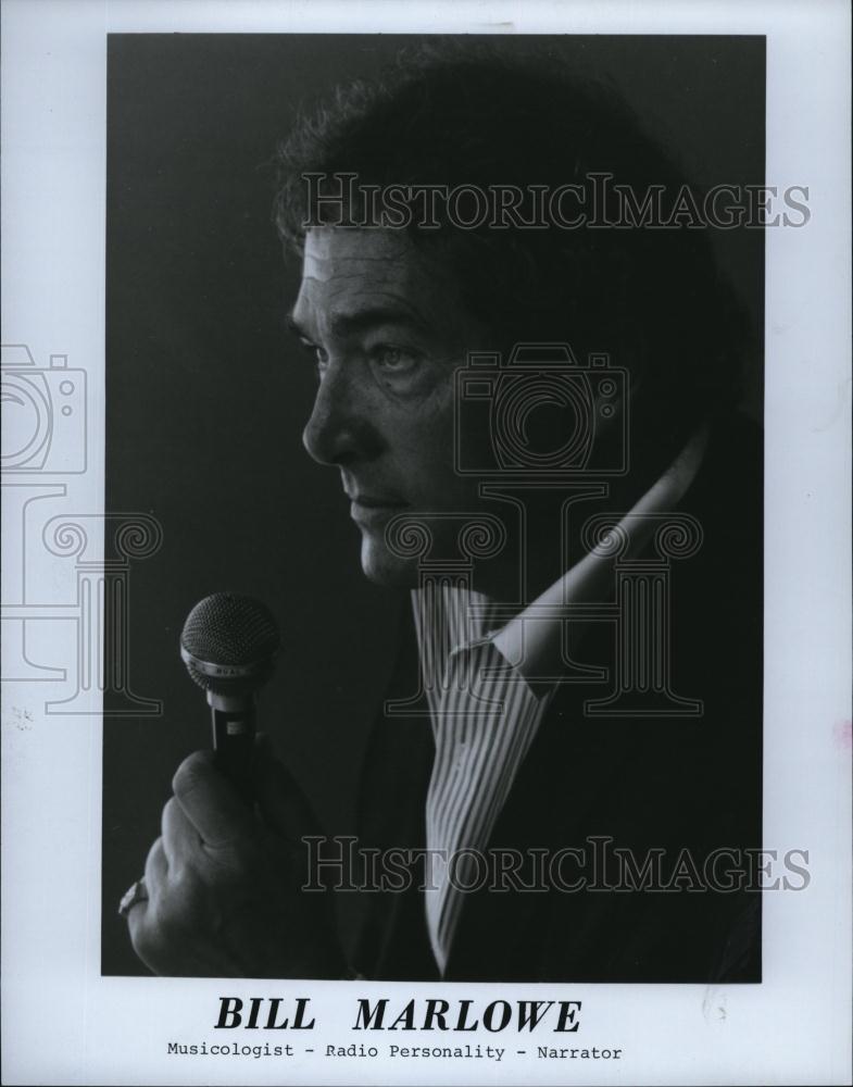 Press Photo Disc jockey &amp; narrator Bill Marlowe - RSL79199 - Historic Images