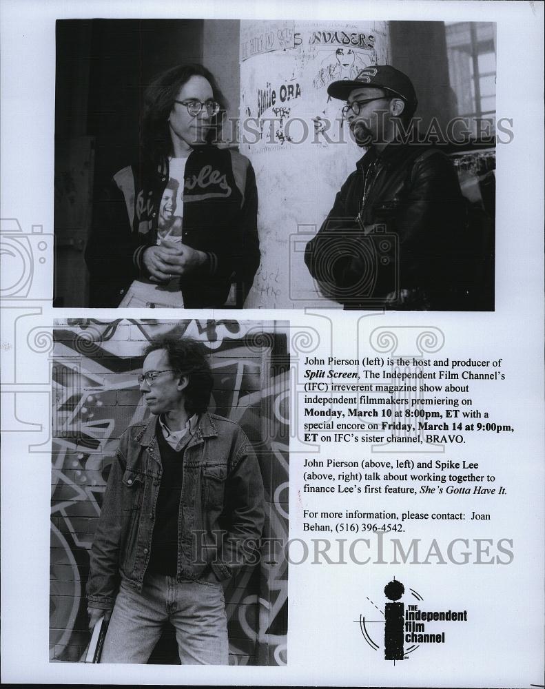 Press Photo Filmmaker John Pierson &amp; Spike Lee working on &quot;She&#39;s Gotta Have It&quot; - Historic Images