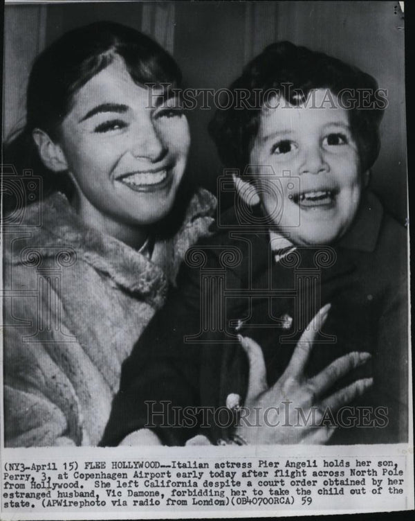 1959 Press Photo Italian Actress Pier Angeli, son Perry - RSL47371 ...