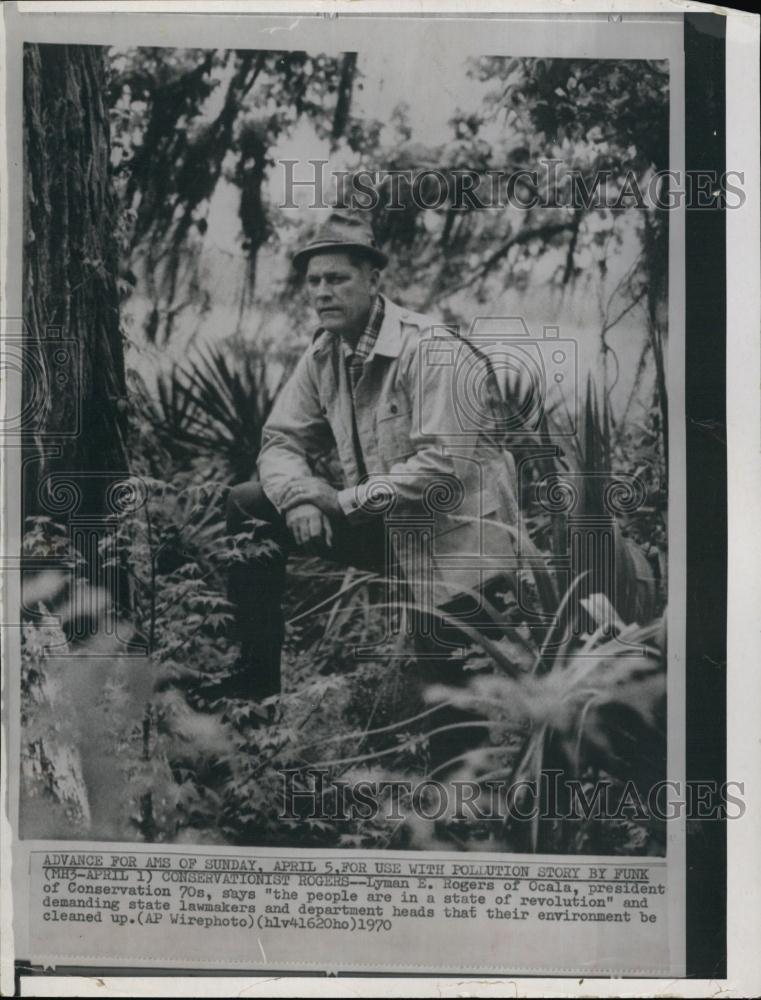 1970 Press Photo Lyman E Rogers, President of the Conservation 70s - RSL62457 - Historic Images