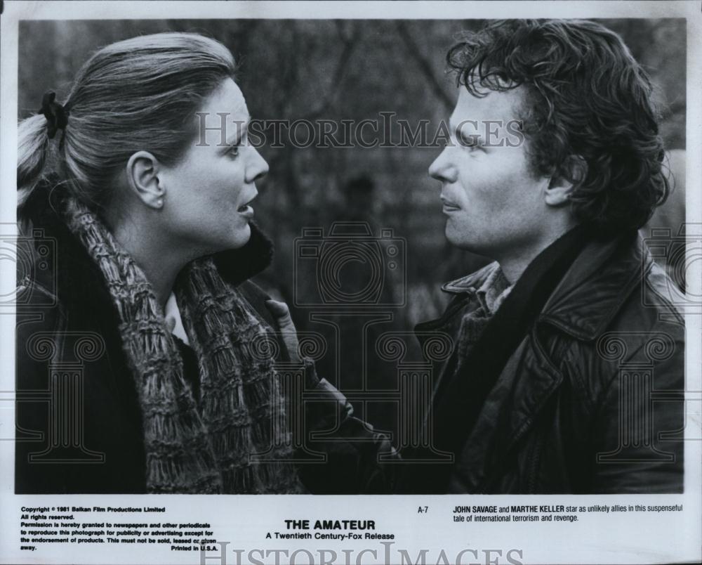 1981 Press Photo Movie The Amateur Actors John Savage Marthe Keller - RSL87895 - Historic Images