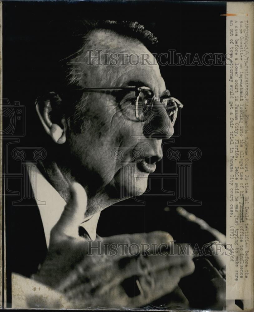 1975 Press Photo Florida Supreme Court Justice Hal Dekle - RSL63179 - Historic Images