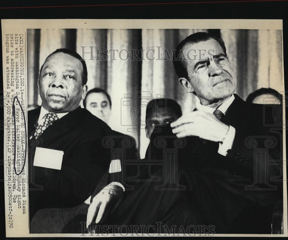 1970 Press Photo Mayor Walter Washington President Richard Nixon - RSL40285 - Historic Images