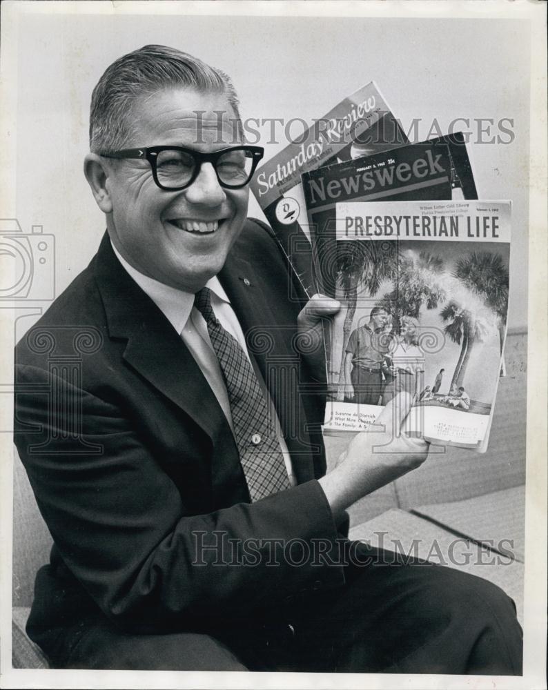 1962 Press Photo Dr Wiliam H Kadel President Florida Presbyterian College - Historic Images