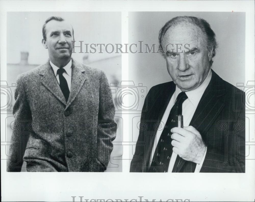 1980 Press Photo Actor Jack Warden In &quot;A Private Battle, Author Cornelius Ryan - Historic Images