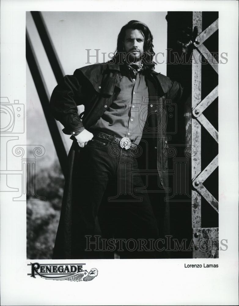 Press Photo Lorenzo Lamas movie Television show Actor Renegade - RSL44517 - Historic Images