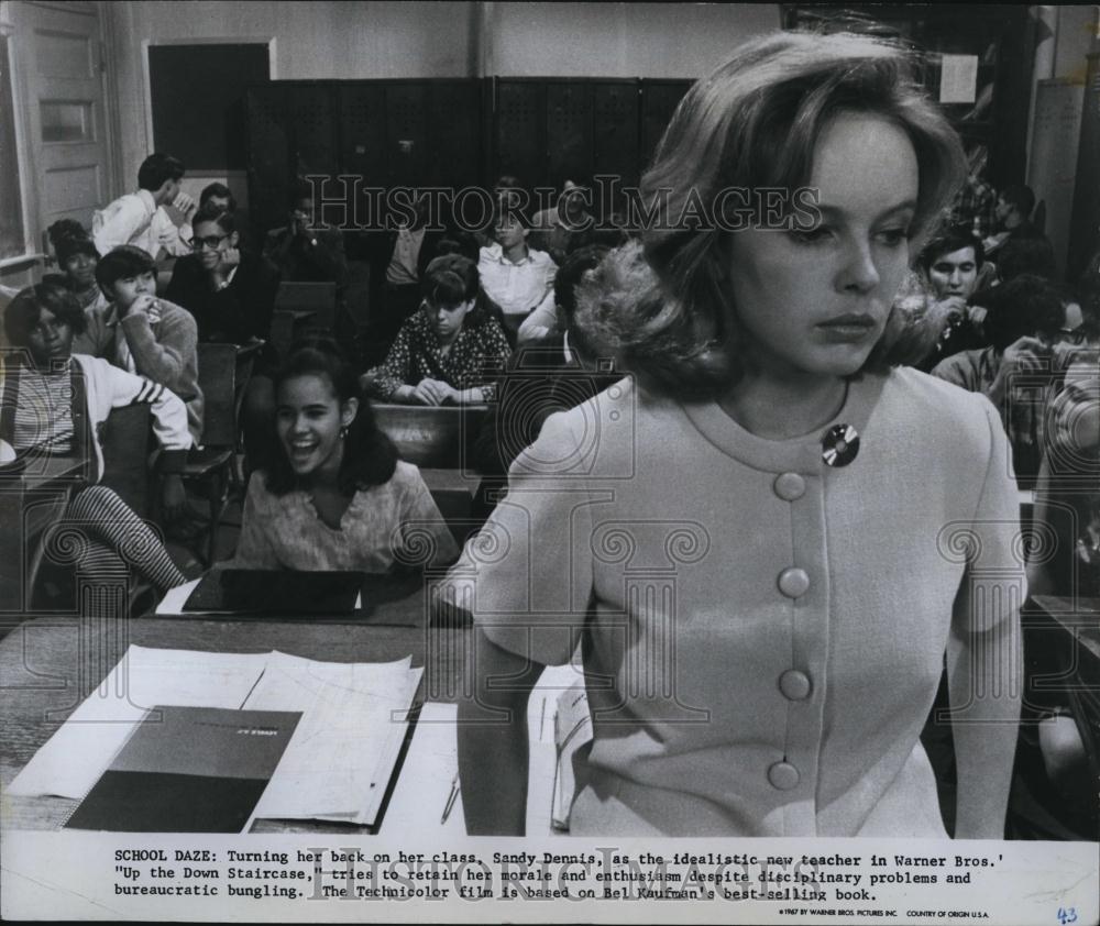 1967 Press Photo Actress Sandy Dennis in " Up the Down Staircase" - RSL88473 - Historic Images