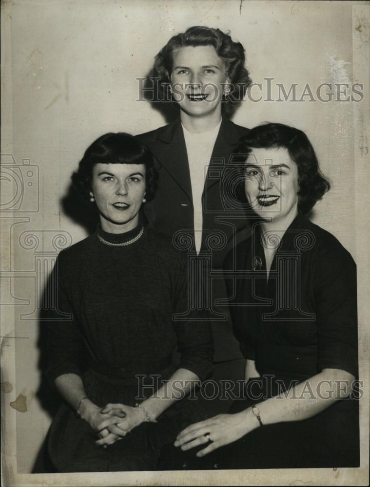 1953 Press Photo Ruth Fandel,Edith Lamson &amp; Naomi Harrington University Club - Historic Images