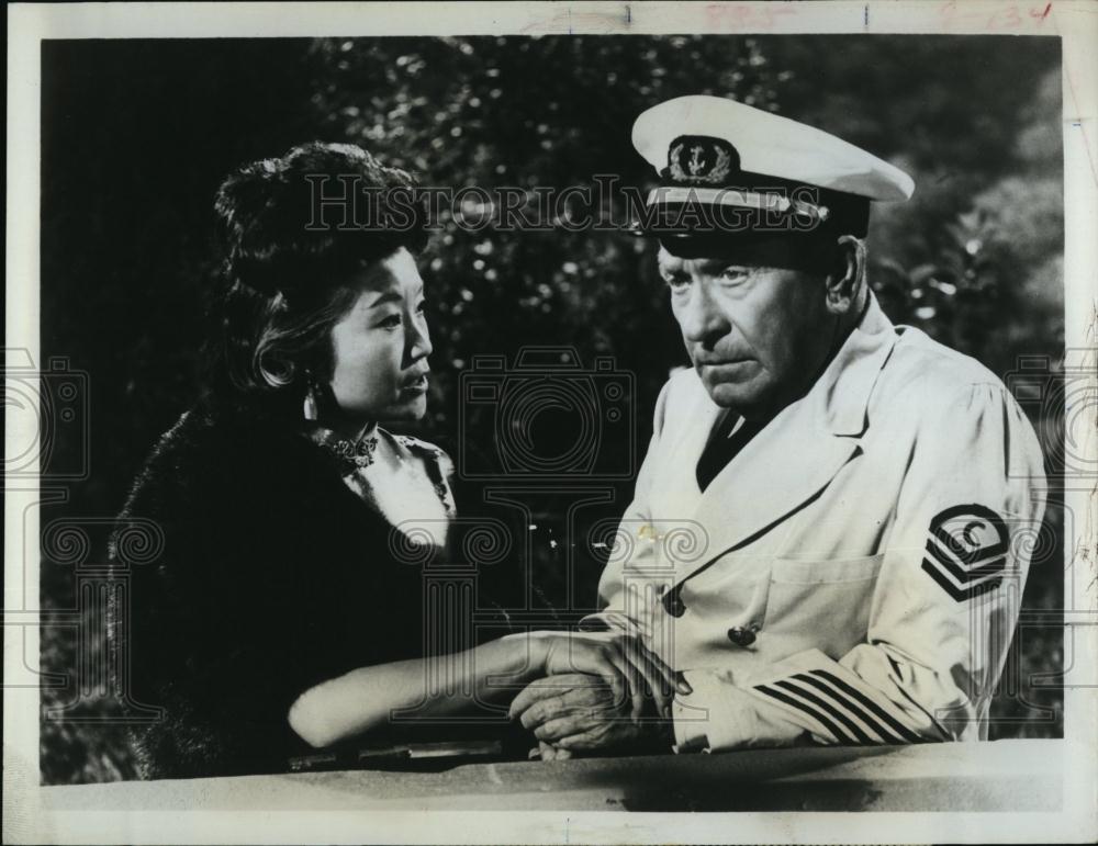 1966 Press Photo Frances Fong, William Demarest, &quot;My Three Sons&quot; - RSL98311 - Historic Images