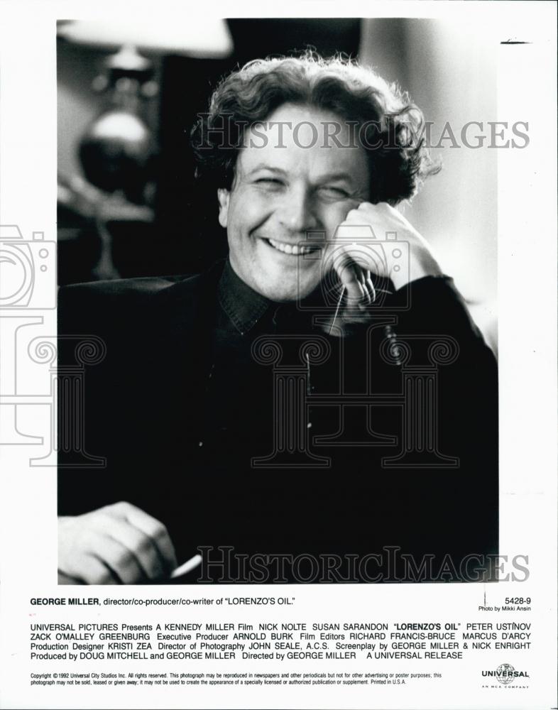 1993 Press Photo George Miller, Australian Director/writer of Lorenzo&#39;s Oil - Historic Images