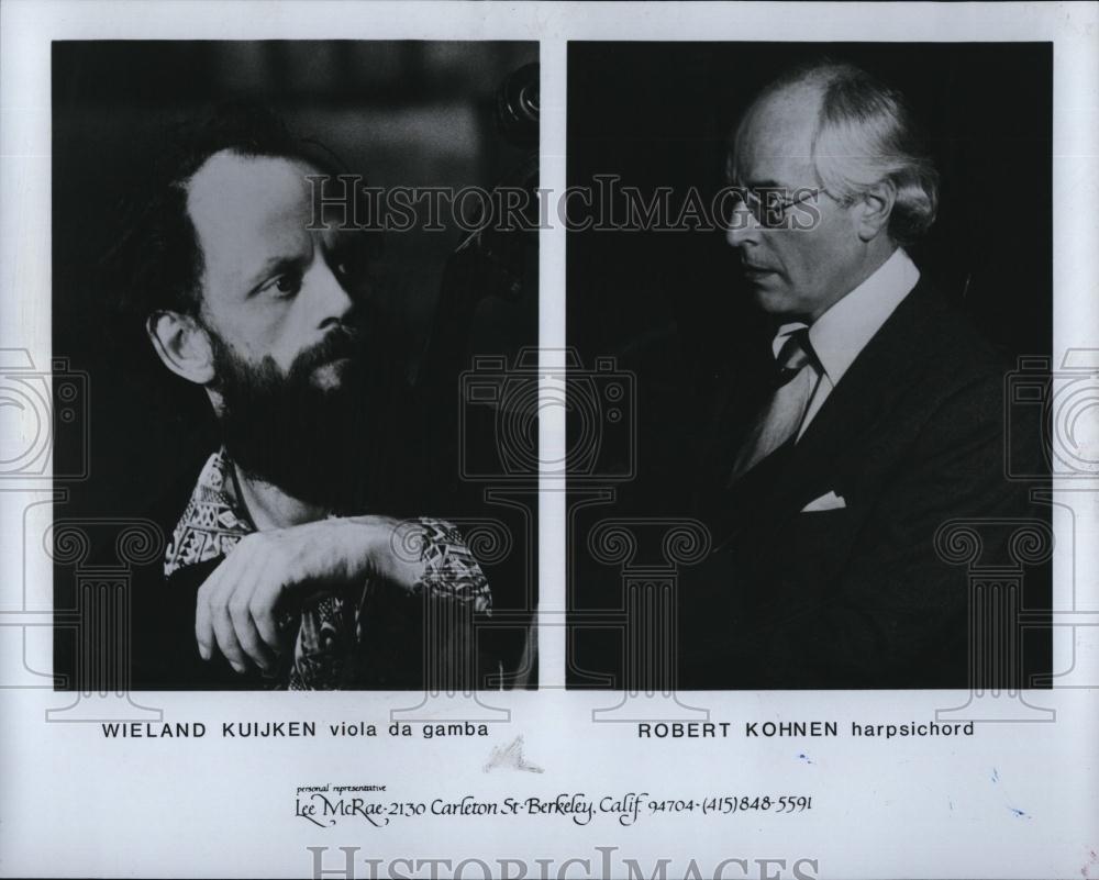 Press Photo Musicians Wieland Kuijken and Robert Kohnen - RSL85029 - Historic Images