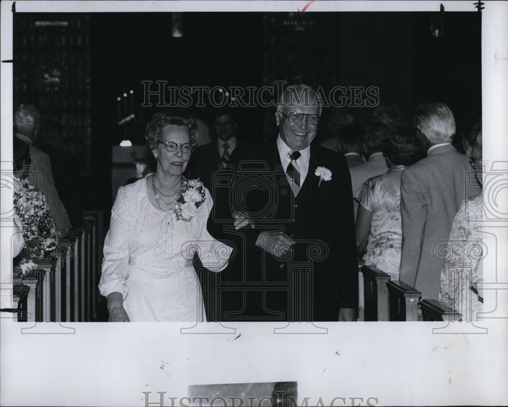 1979 Press Photo C Kay &amp; H Morrison celebrated 50th Golden Wedding Anniversary - Historic Images