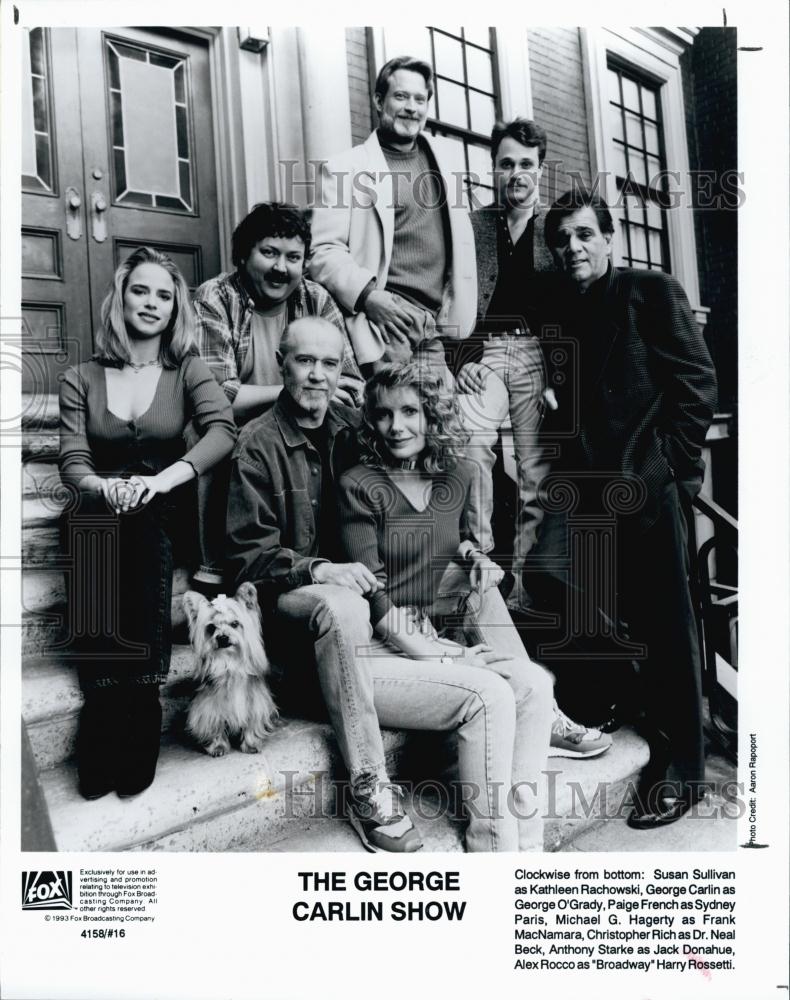 1993 Press Photo The George Carlin Show: Susan Sullivan, George Carlin - Historic Images