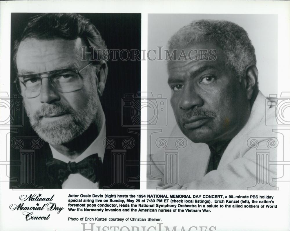 1994 Press Photo Actor Ossie Davis &amp; Conductor Erich Kunzel - RSL04649 - Historic Images