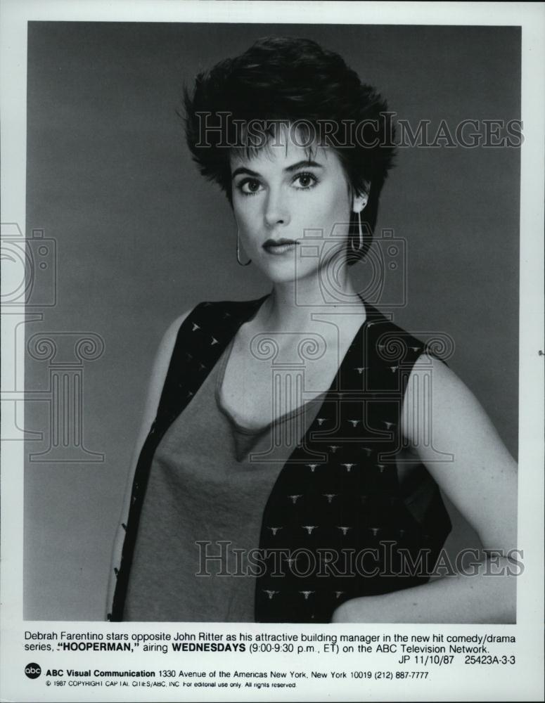 1987 Press Photo Actress Debrah Farentino In "Hooperman" - RSL44905 - Historic Images