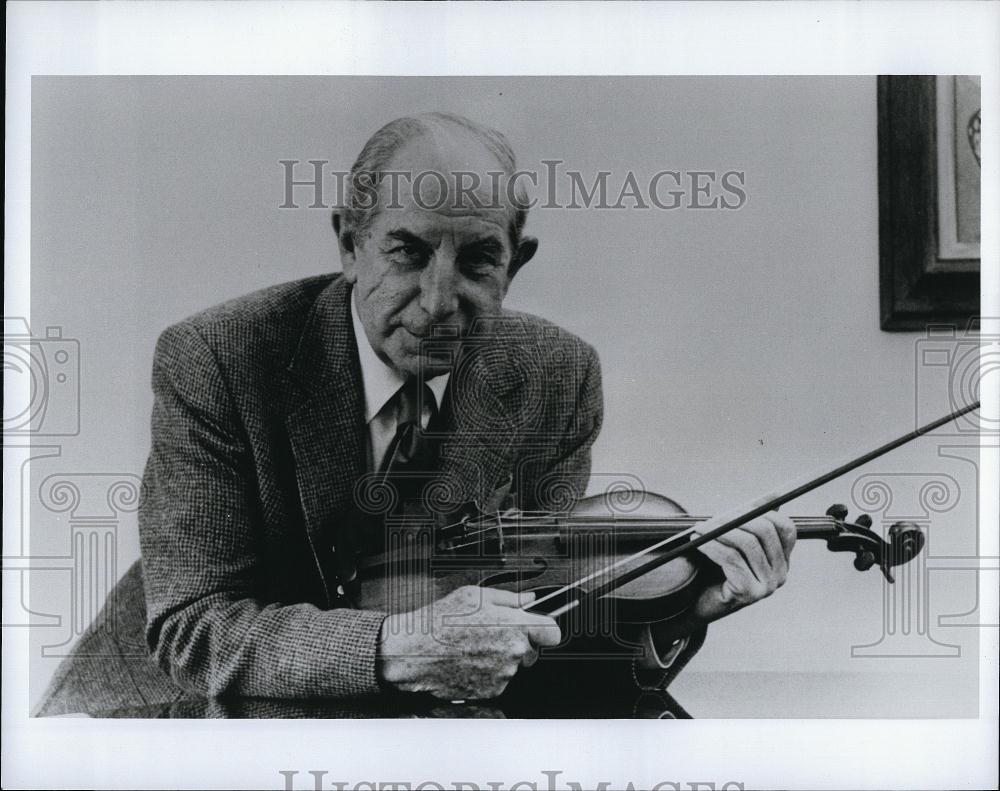 Press Photo Roman Totenberg, Prof Emeritus of Music at Boston Univ - RSL91029 - Historic Images