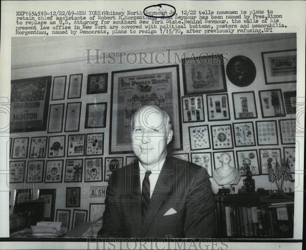 1970 Press Photo US Atty Whitney North Seymour Jr - RSL39733 - Historic Images