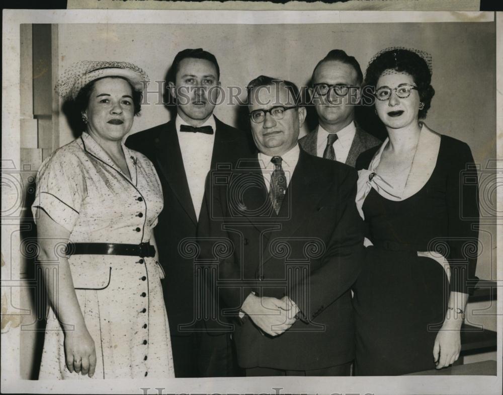 Press Photo B&#39;Nai Brith, Mrs Spitz,M Ravech,Rabbi Zigmond,M Goldfield,,Winnick - Historic Images