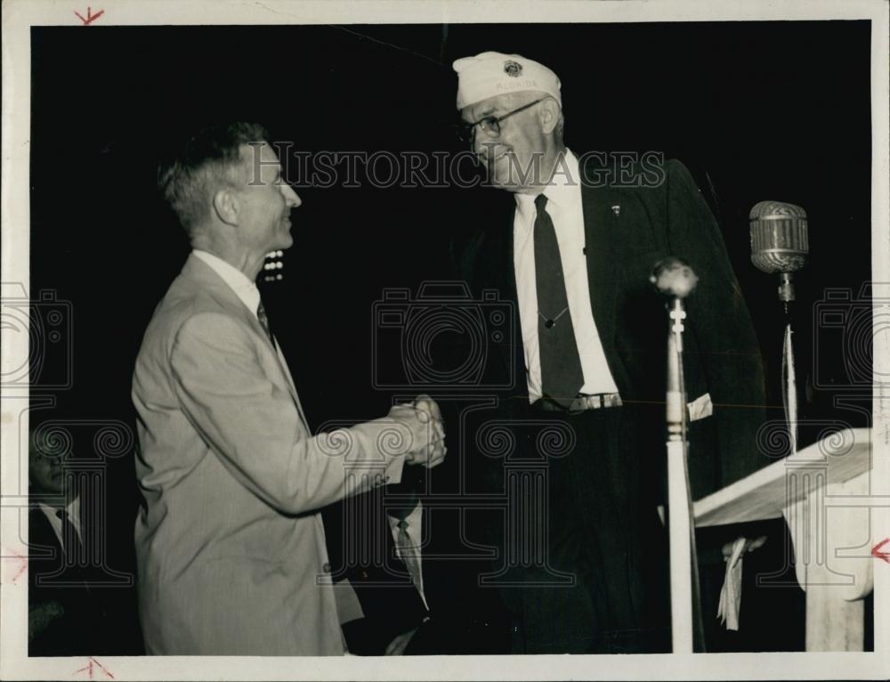 1954 Press Photo State Legion Commander &amp; Donald Quarles - RSL68121 - Historic Images