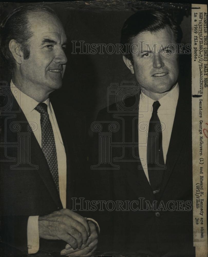 1972 Press Photo Senator George McGovern, Senator Edward M Kennedy - RSL92819 - Historic Images