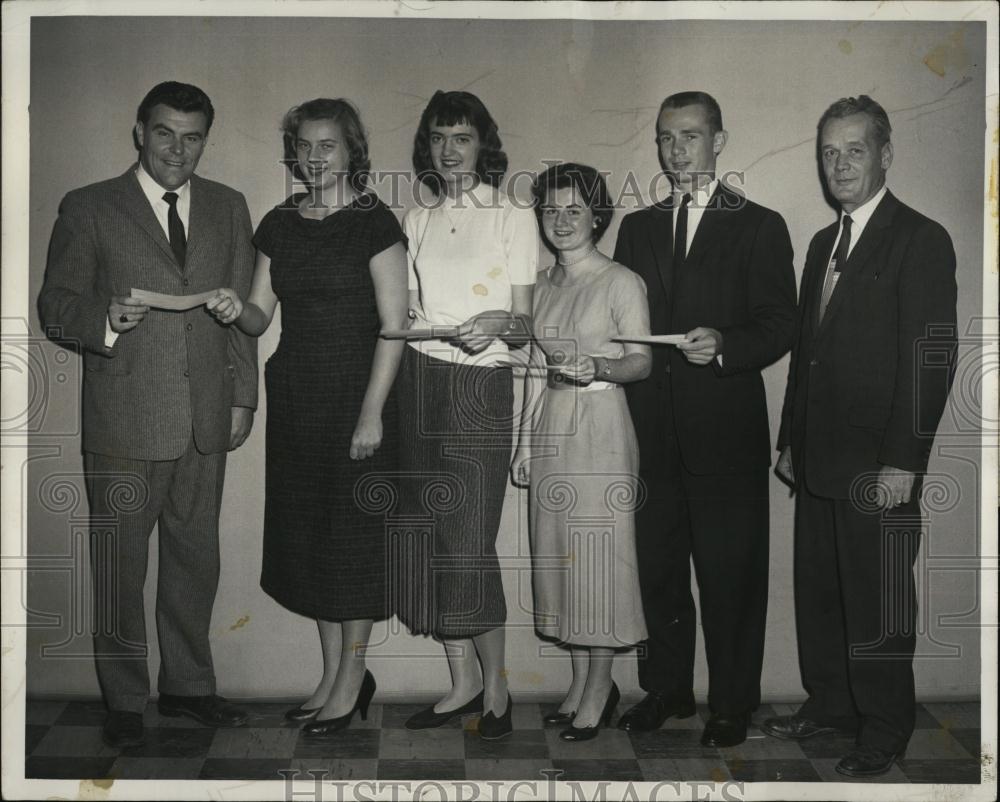 1957 Press Photo Somerville Elks Club Presents Leadership Awards - RSL06931 - Historic Images