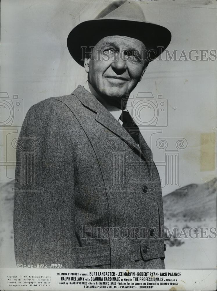 1966 Press Photo Actor Ralph Bellamy in "The Professionals" Film - RSL41523 - Historic Images