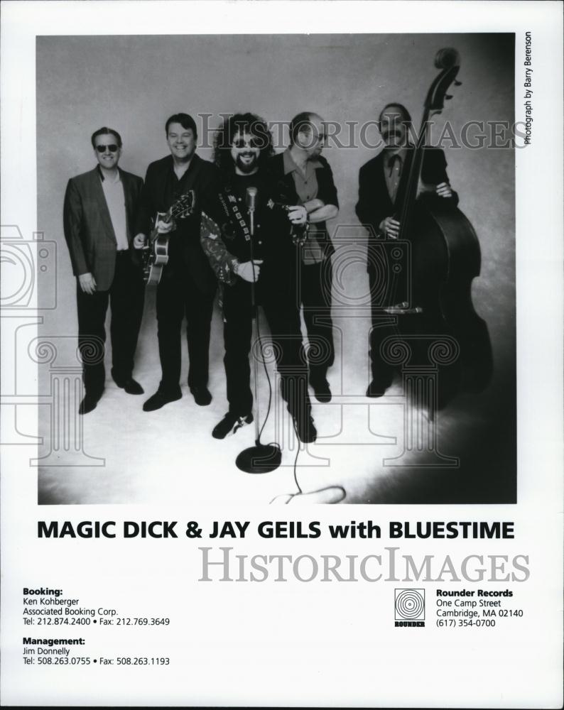 Press Photo Magic Dick &amp; Jay Geils With Bluestime Music Group - RSL83727 - Historic Images