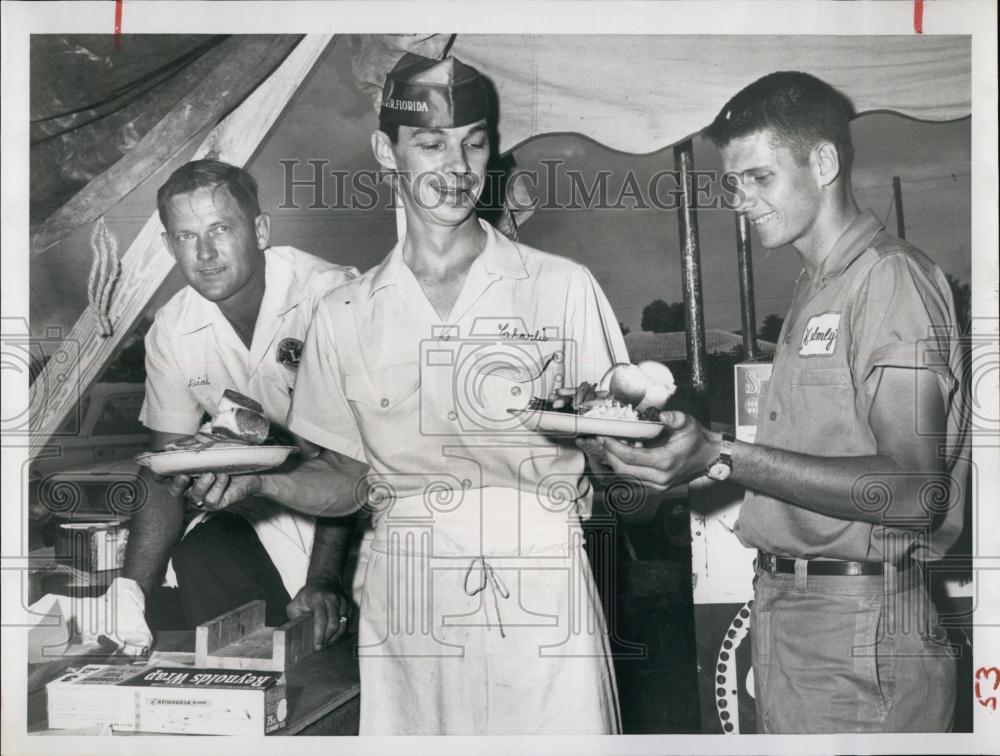 1961 Press Photo Clearwater Lions Clubs&#39; Dial Turner,Charlie George,Steve Blitch - Historic Images