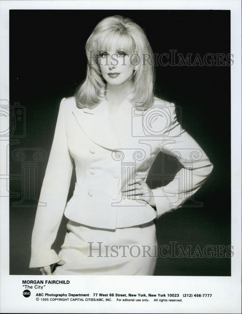 1995 Press Photo Morgan Fairchild Stars In &quot;The City&quot; - RSL59997 - Historic Images