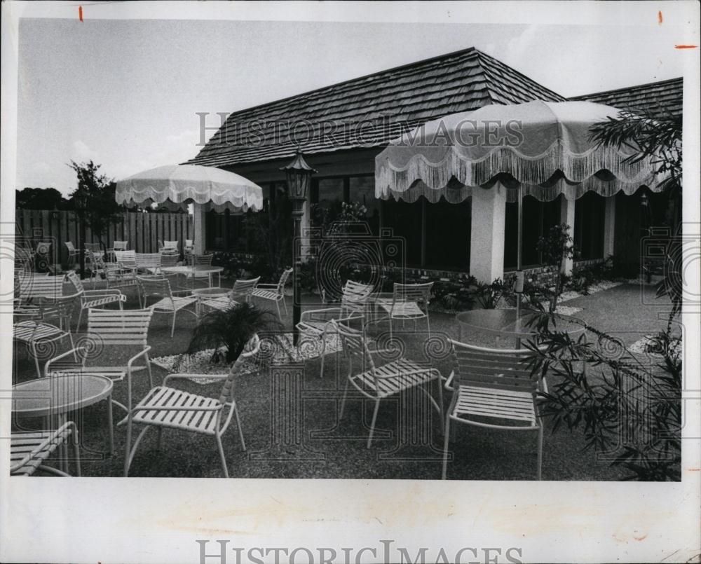 1973 Press Photo Fisherman&#39;s Inn, Seafood Restaurant, Alfred Drake Design - Historic Images