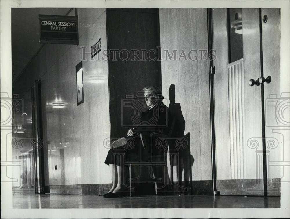 1956 Press Photo Katherine Daniel Mother Of Accused Murderer Thomas Daniel - Historic Images