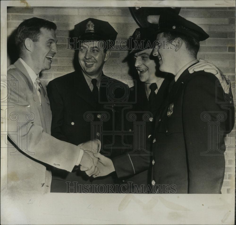 1954 Press Photo James McCutcheon Brothers Frank Bill Tom Philadelphia Police - Historic Images