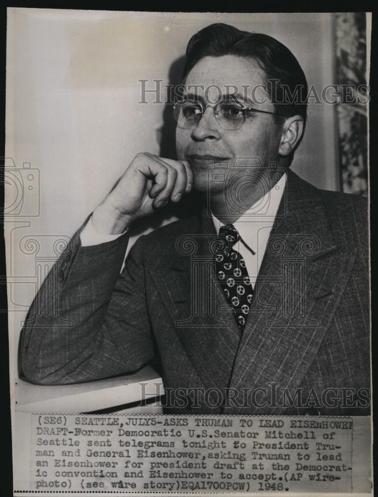 1948 Press Photo Former Democratic Senator Hugh Mitchell - RSL83447 - Historic Images