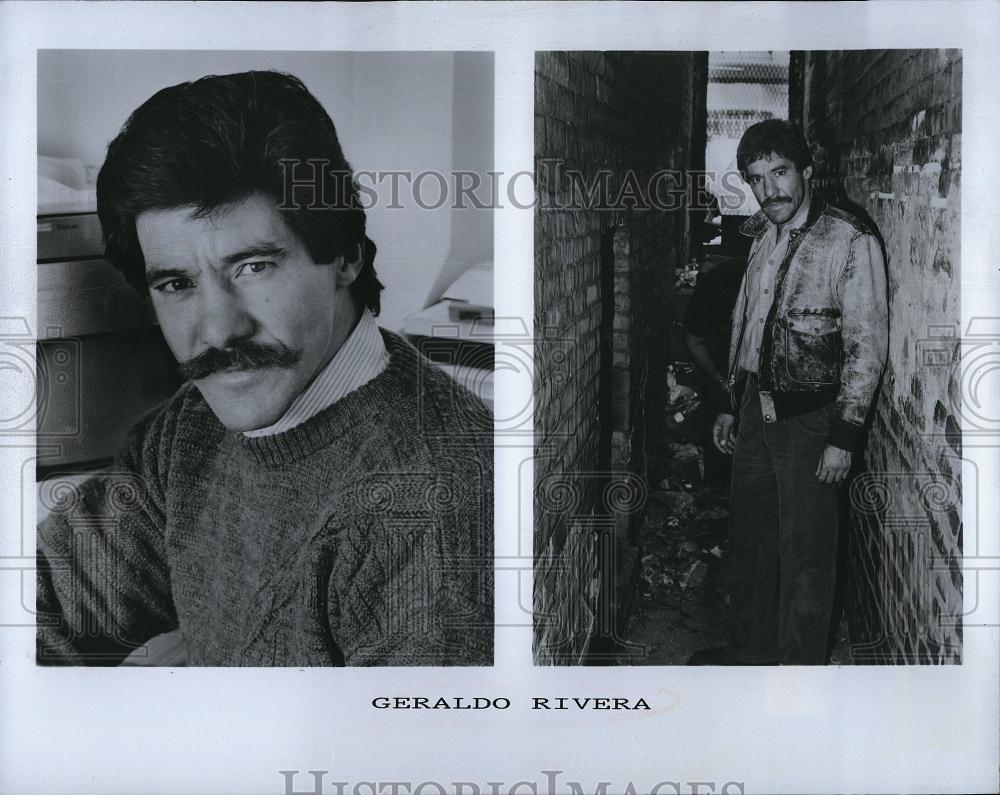 Press Photo Investigative reporter Geraldo Rivera at work - RSL85429 - Historic Images