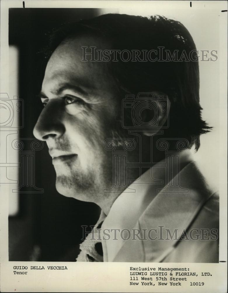 1980 Press Photo Tenor Guido Della Vecchia - RSL92355 - Historic Images