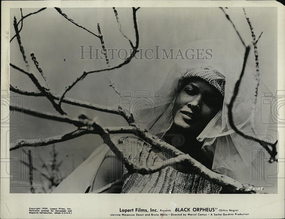 1960 Press Photo French Actress Marpessa Dawn stars in &quot;Black Orpheus&quot; - Historic Images