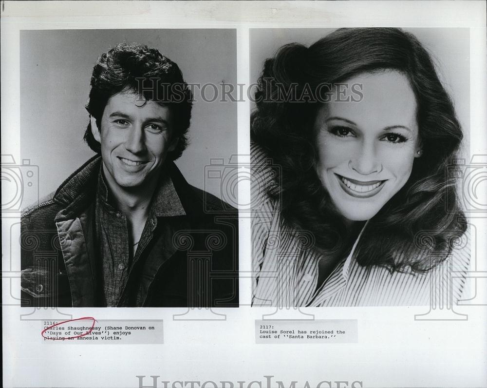 Press Photo Charles Shaughnessy "Days of Our Lives" , L Sorel "Santa Barbara" - Historic Images