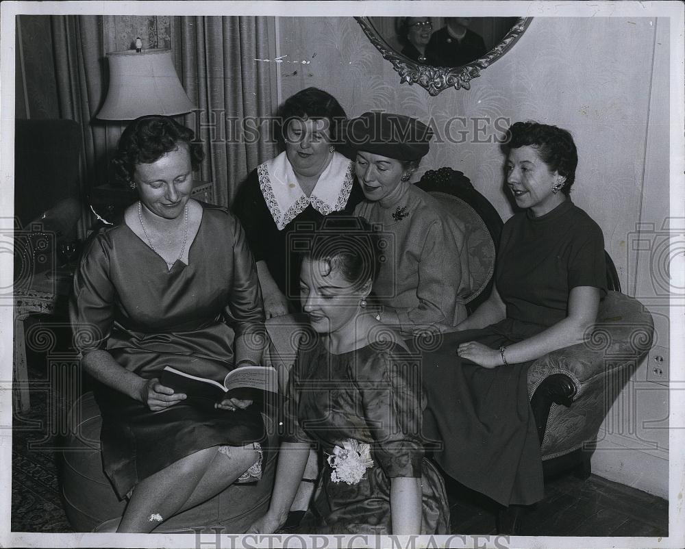 1959 Press Photo Mrs Paul Viano, Mrs Parquette, Mrs Hodgman, Eleanor Sline - Historic Images