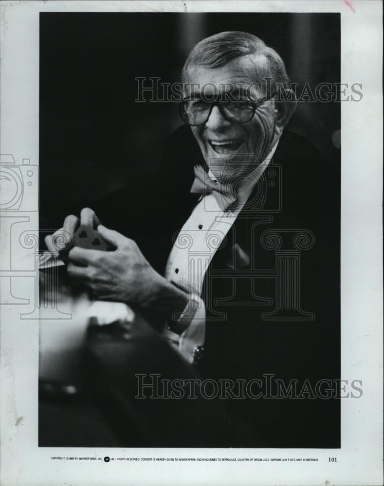 1984 Press Photo Oh God You Devil Comedy Piece Actor George Burns - RSL41185 - Historic Images