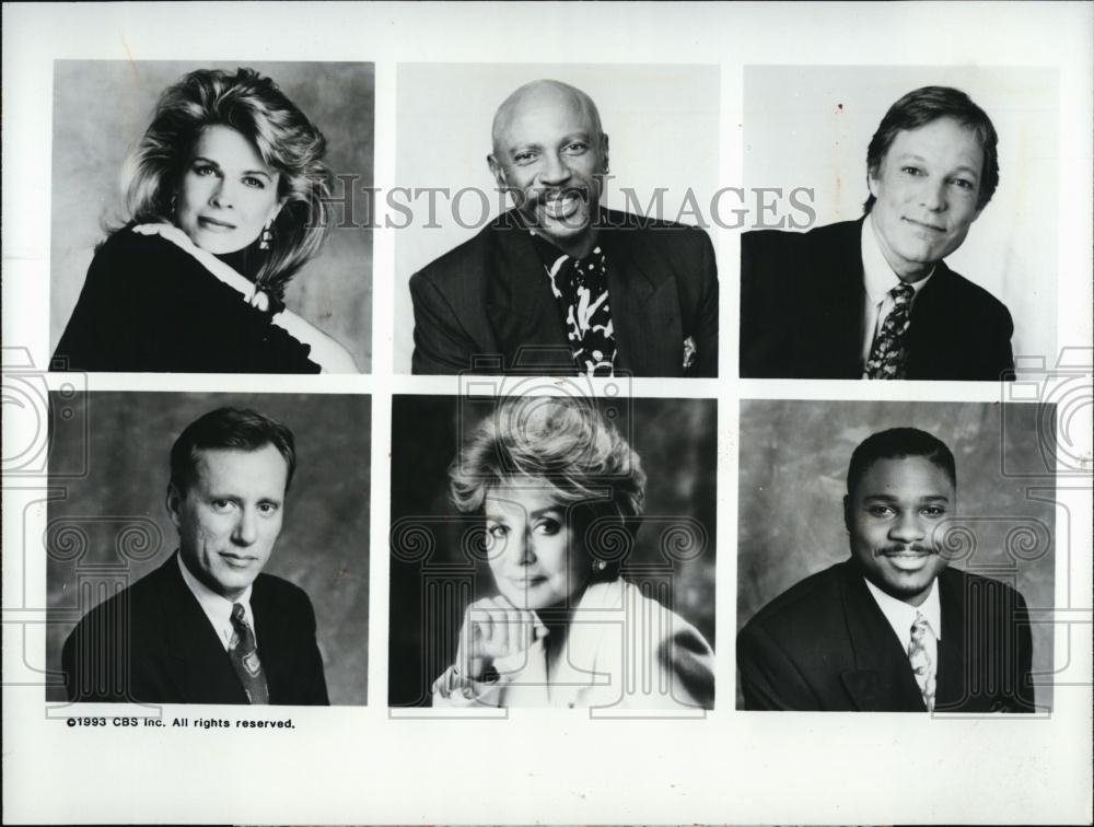 1993 Press Photo Candice Bergen, Malcolm-Jamal Warner, Louis Gossett Jr - Historic Images
