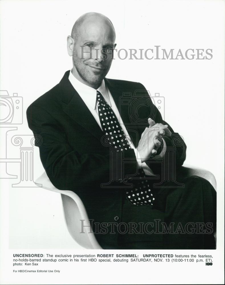 1999 Press Photo Robert Schimmel Stand Up Comedian HBO Special Unprotected - Historic Images