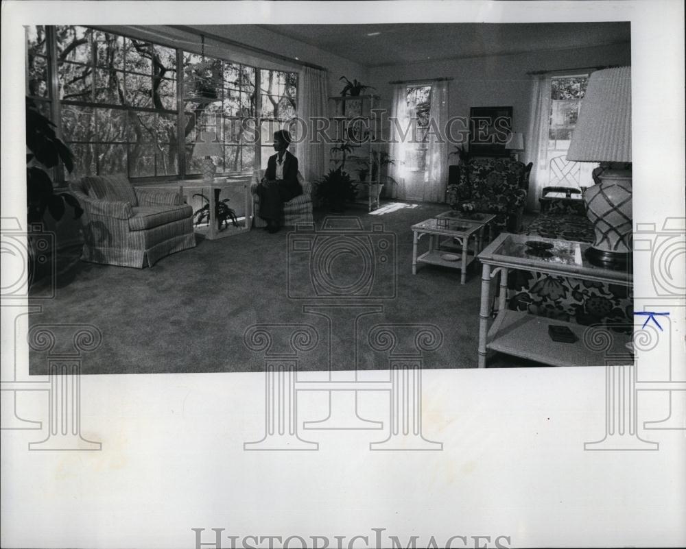 1973 Press Photo Living room of home of Mr &amp; Mrs Charles James - RSL95485 - Historic Images