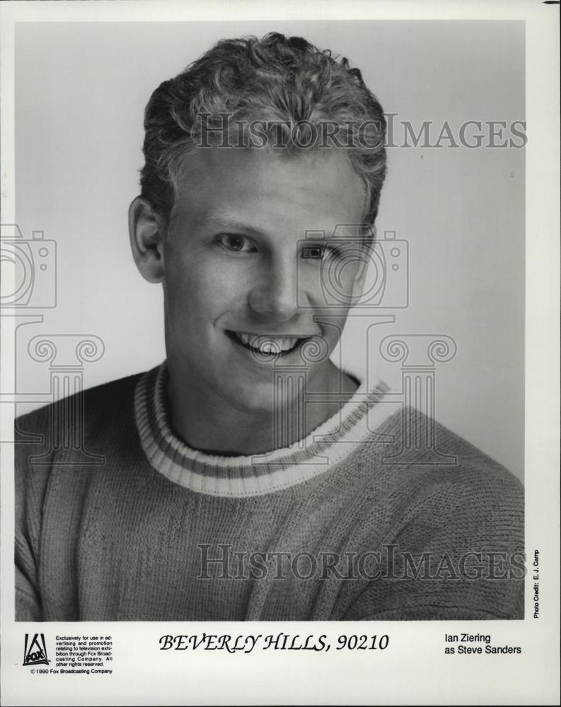 1990 Press Photo Actor Ian Ziering for Beverly Hills, 90210 as Steve Sanders - Historic Images