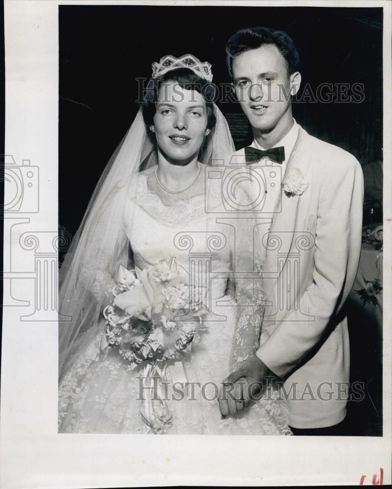 Press Photo Jack Sucillon Margaret Rebholz Wedding - RSL63279 - Historic Images