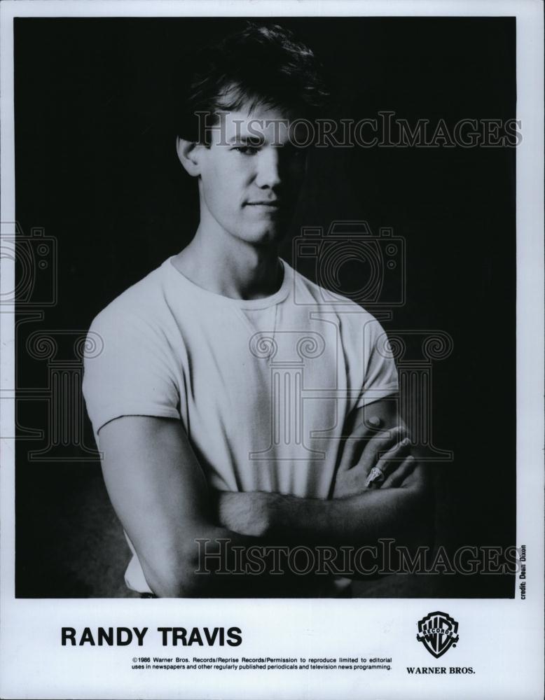 1986 Press Photo Popular Country Musician Randy Travis - RSL84455 - Historic Images