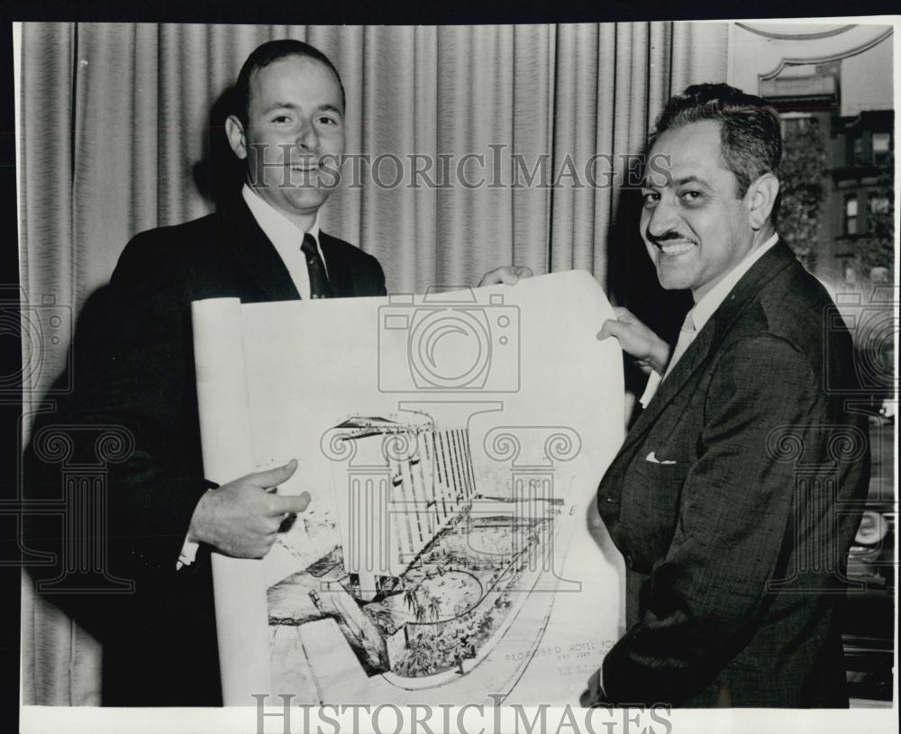 1958 Press Photo Roger Sonnabend Hotel Corporation, Juan Otero Businessmen - Historic Images
